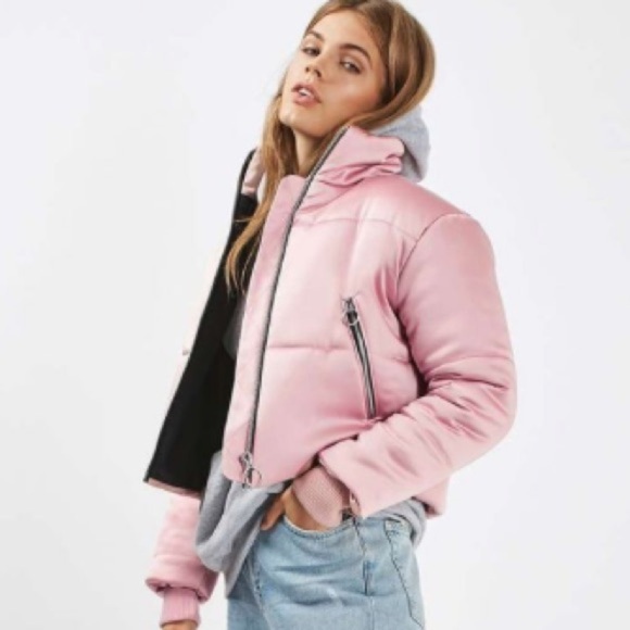 Bagatelle Heritage Pink Puffer Full Zip Jacket - Picture 1 of 10